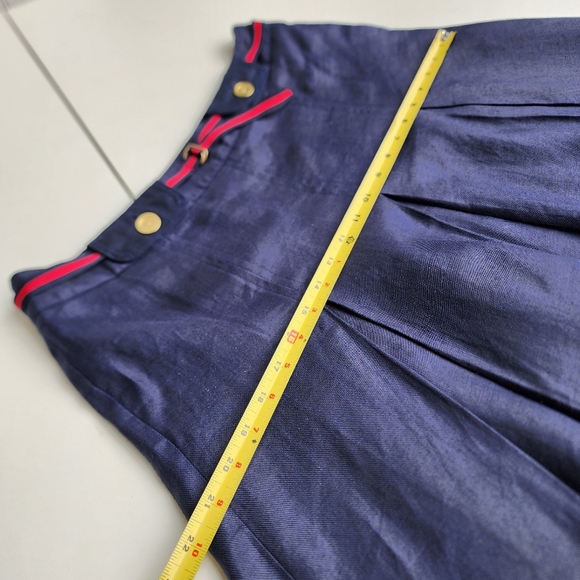Blue Mini A-line Pleated Skirt for Casual - Picture 7 of 12